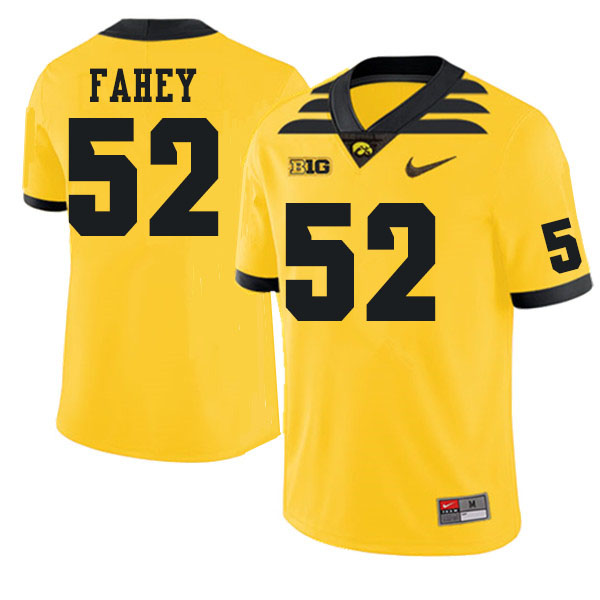 Men #52 Asher Fahey Iowa Hawkeyes College Football Jerseys Sale-Gold
